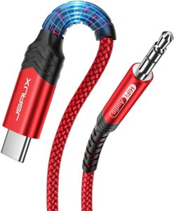 JSAUX AUX �P�[�u�� �C���z���W���b�N �^�C�vC to 3.5mm �����P�[�u�� DAC���� HIFI���� ���ϋv���i�C�����҂� AUX�ϊ��P�[�u�� Type C to 3.5mm �I�[�f�B�I�ϊ��P�[�u�� iPhone 15/Pro/Max/�w�b�h�z��/PC/USB C