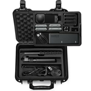 Lekufee Insta360 X5 P[X h[P[X [ł܂Insta360 X4/Insta360 ONE X3/Insta360 ONE X2 ANVJƂ & ƃJANZT[iy Sʕی^ ho ϏՌ Ϗj(P[X