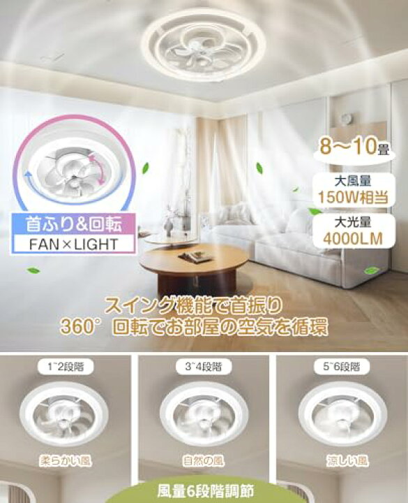 楽天市場】SUKITEN シーリングファンライト led 導光板 ファン付き照明 