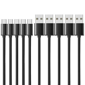 USB Type C P[u1m, 5{Zbg LpoieJun ^CvC (USB A to USB C)P[u 2Ao͂Œ}[d USB2.0i ϋvTPEf X}[gtH/^ubg/Q[@̃^Cvc@ɑΉ (ubN)