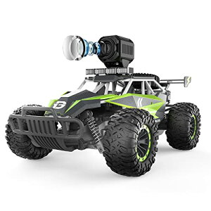 DEERC ���W�R���J�[ RC�J�[ �q������ �I�t���[�h 1080P�J�����t�� ���A���^�C�� �ғ�����60�� 1/16 �h�U �ϏՌ� �o�b�e���[2�� 2.4GHz �������� �a���� ���� ���ǂ��̓� �v���[���g �q�� �j�̎q ���w