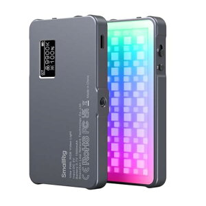 SmallRig P96L RGB�r�f�I���C�g �|�[�^�u��LED�J�������C�g CRI 96+�����\2500K-8000K�A�[�d��LED�f�W�^��21 ��ނ̃G�t�F�N�g�ACRI 96+�AOLED