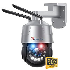 Ctronics hƃJ O 30{wY[ 5MP AIm ǔ 5GWiFi pg[@\ 150M܂ł͂ Onvif/NVR/FTP 24ԏ펞^ PTZ X}zEPCu NEhXg[W  ԃJ[