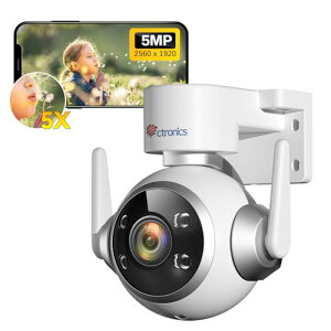 Ctronics hƃJ O 5{wY[ 5GWi-Fi 5MP ǔ AIľm vZbg@\ 24ԏ펞^ X}zEPCu ONVIF/NVR/FTP x 360xPTZ NEhXg[W ԃJ[Be p