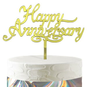 HaHaHa! �A�j�o�[�T���[ �L�O�� �P�[�L���� �P�[�L�g�b�p�[ HAPPY ANNIVERSARY �f�R���[�V�����s�b�N ���j�� �������� �n�� ���N�L�O�� ����t�� Cake Topper (Happy Anniversary)