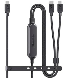 Cable Matters 2-IN-1 140W USB-C }`[dP[u - 1.8mA[140W}[dA480Mbpsf[^]A҂ݍݑϋv݌v] IX-fAIX USB^CvC ҃P[uAUSBC Y^ AMacBook Pro/XPS/iPad/iPhoneΉ