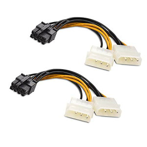 Cable Matters 8�s�� PCIe Molex�d���P�[�u�� 2 Molex 8 Pin PCIe 2�{�Z�b�g 11cm