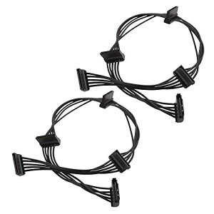 Cable Matters 2�{�Z�b�g SATA �d��4����P�[�u�� - 46cm�A15�s���I�X��4x SATA���X�A�u���b�N