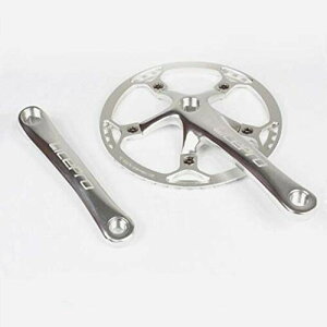 Folding Bike Square Bicycle Crank Crankset BCD130 Single 45/47/53/56/58T Chainwheel Aluminum Alloy Crankset (��F, 45T)