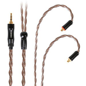 NICEHCK Litzocc 4n 4芯単結晶銅 OCC イヤホンケーブル MMCX 2.5mm 金属製プラグ 着脱式 柔らかい アップグレードケーブル 4極 1.2m DIYイヤホンのアクセサリ 音質改善 高級交換用ケーブル ハイエンドケ