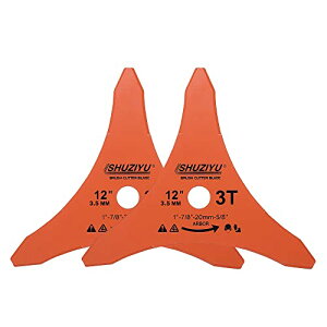 SHUZIYU 草刈り機 3枚刃, 305mm 厚さ3.5mm, 2個パック