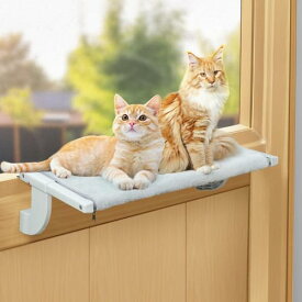 GUUSII 掛け式猫ハンモック ねこハンモック 猫ベッド 窓掛け式 ベッド 棚掛け ねこ はんもっく ねこソファ 猫窓パーチ 猫窓ハンモック 屋内用 頑丈 調節可能 耐久性 安定 猫用ベッド 省スペース 洗濯可能 大型猫 適用 68*34.5*9cm 耐荷重 18kg