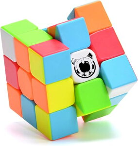 QiYi �}�W�b�N�L���[�u �X�e�b�J�[���X Magic Cube 3x3 ���̃p�Y�� ���E��z�F ���Z�p�L���[�u ���� �Ώ۔N��6�Έȏ� (���Z��)