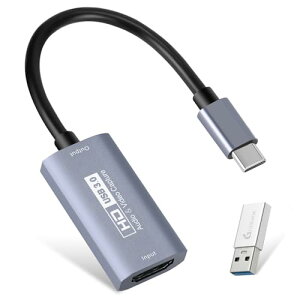 GUERMOK Lv`[{[h Switch/XboxΉ USB3.0 HDMI to USB-C I[fBIErfILv`[ 4ḰE1080P 60fps^ Q[ECuzMp Windows/MacΉ