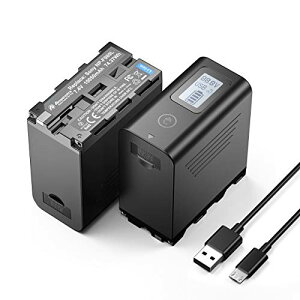 NP-F970݊obe[ 2ZbgA10050mAh A7.4VAڏ[d`ECIdrAUSB oLCD cʃfBXvC USB-C e Sony NP-F970 NP-F960 NP-F950 NP-F930 NP-F550 NP-F530 NP-F570 obe[