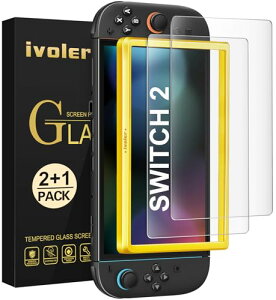 [2������] [Switch 2 ���f���Ή�] ivoler Switch 2�p �G�b�`���O���H �h� ��ʕی�t�B���� 2���Z�b�g - �}�b�g�d�l ���˖h�~ �����K���X �A���C�����g�t���[���t�� �S�ʕی� �X�N���b�`�h�~