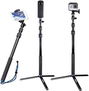 Smatree uvGoPro Hero11/10/9/Max/Hero 8/4/3pB_ Ort DJI Osmo Action3/2ACrosstour CT9500/CT8500/V^CT7000CInsta360/RICOH THETA V/S/Samsung Gear360/YI 4KȂǂɑΉ X}z Lk hZJ_
