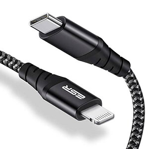 ESR USB-C - LightningP[uA USB-C toCgjO P[uAMFiF؎擾AiPhone 12/SE/11/ 11 Pro/11 Pro Max/XR/XS Max/XS/X/ 8/8 PlusAiPad8/7/6/MiniAAirpods ProPower Delivery}[dAUSB
