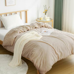 Matdeco 掛け布団カバー シングル 冬 あったか 羽毛布団・毛布カバー フランネル 蓄熱保温 厚手 極細マイクロファイバー 毛布にもなる掛け布団カバー 静電気防止 抗菌防臭 蓄熱保温 洗える 速