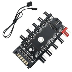 PWMnu, CTRICALVER 10 Way 12V 4 PIN}U[{[hPWMt@Xvb^[, SATA/IDE |[gtARs[^ P[X 4 s܂ 3 spt@p