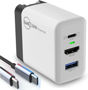 y3-in-1@\A_v^[zSwitch[d + SwitchhbN@\HDMIϊA_v^[ i Phone 15V[YɑΉTV[hΉ/ USB2.0 /36W Type-c}[d PSEF؍ ߓdی1M Type-CP[utCD0303-A-36W