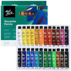Mont Marte KbVG̋ Gouache Paint 24Fx12ml Z~}bg t@ubN LoX ʉp nCubhfBAɍœK
