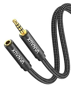 4 Cz R[h VANAUX 3.5mm TRRS I[fBIP[u  Xs[J[vO XeICzWbN wbhzR[h X}z/gѓdb/PC/TV/j^[/wbhz/Cz