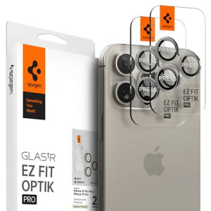 Spigen Glas tR EZ Fit Optik Pro iPhone 15 Pro/15 Pro Max/14 Pro/14 Pro Max �p �J�����t�B���� �ی� iPhone 15 Pro/15 Pro Max �Ή� �����Y �N���A �i�`�������`�^�j�E�� 2����