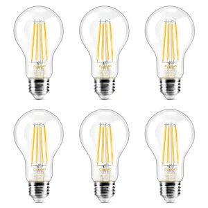 DiCUNO LEDd E26 dF 60W` GW\d 6W tBgd 806lm 2700k ʓd` NA^Cv ȃGl S A60 Ή 6