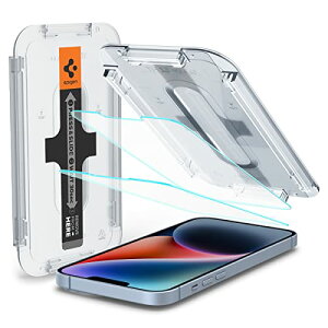 Spigen EZ Fit �K���X�t�B���� iPhone 14 Plus�AiPhone 13 Pro Max �p �\��t���L�b�g�t�� iPhone14Plus �AiPhone13Pro Max �Ή� �ی� �t�B���� 2����