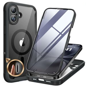 Miracase iPhone16 P[X MagSafeΉ X}zP[X Phone16 p Jo[ 9H KX 360°ی Sgop[یP[X 6.1C` tJo[ CX[dΉ }OZ[tΉ }Olbg 