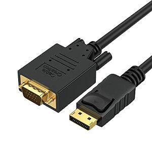 DisplayPort VGA �P�[�u��,CableCreation �f�B�X�v���C�|�[�g to VGA �ϊ� �P�[�u�� 1.8M �W�� DP-VGA �P�[�u�� �y�t�ϊ��s�z �����b�L �u���b�N