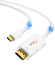 USB C HDMI 4K@60Hz,CableCreation Type C to HDMIP[u Thunderbolt 3Ή iPhone 15/15Pro/15Plus/15 Pro Max, MacBook Pro/Air/iPad Pro 2020, Galaxy S23/ S23+/ S23 UltraȂǂɑΉ zCg 0.9M