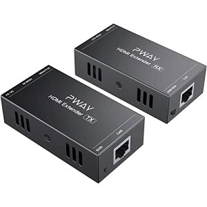 PWAY HDMI �G�N�X�e���_�[ 165FT/50M ���X���X�`�� �Ή�Cat5e/6/7 �t��HD 1080P �T�|�[�g 3D EDID One �d�� LAN �ϊ� �G�N�X�e���_�[LAN�P�[�u�� PC PS4 �Ή� �P�[�V���Q �Ď��� �r�f�I��c �K�p