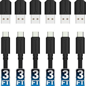 SABRENT 22AWG [6{Zbg] USB-CUSB A 2.0[dEf[^]P[uR[h 90 cm  ubN (CB-C6X3)