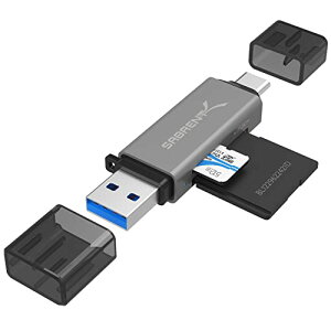 SABRENT USB 3.2 Gen 1USB^CvC OTGJ[h[_[ SD, SDHC, SDXC, MMC/}CNSDAT-FlashɑΉiCR-BCA2j