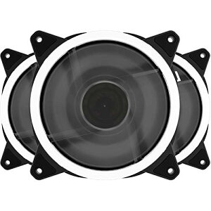 Novonest 120mmPCケースファン 白いLEDリング搭載 静音タイプ 25mm厚 3ピン 1300rpm 3本1セット【W12CM3-3】