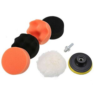 Alioay ポリッシャー バフ ポリッシング スポンジ 洗車 80mm 7点 セット 研磨パッド 電動 ドリル 研磨 洗車用 ワックス 電動ポリッシャー カーポリッシャー 車 汎用 塗装 (7点)