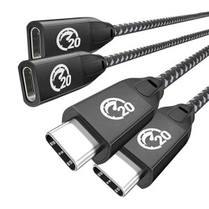 UseBean USB CP[u 0.3M [2{Zbg], 4Kfo USB-C 3.2 Gen2 20Gbpsf[^] PD 100W}[d USBC IX-X ^CvcR[h iPhone 16 15, MacBook, iPad Pro, Dell XPS, Galaxy S25 S24, Steam Deck,