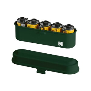 KODAK Film Case�t�B�����P�[�X - 35mm�t�B����5���[���p - �R���p�N�g�Ń��g���ȃX�`�[���P�[�X�Ńt�B�������[���𕪗ނ��ĕی삵�܂�(�t�B�����͊܂܂�Ă��܂���)(�I���[�u)