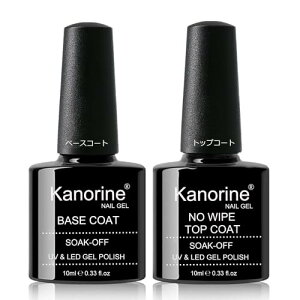 Kanorine �W�F���l�C�� �g�b�v�R�[�g �x�[�X�R�[�g 10mlx2 �{�Z�b�g �m�����C�v �@�����s�v ������ ��e�� UV/LED�Ή� �x�[�X�W�F�� Base and Top Coat Gel