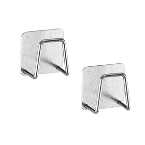 Cluoling スポンジホルダー スポンジラック スポンジ置き ステンレス キッチン 浴室ラック 強力粘着固定 錆び防止 水切りかご シンク収納 2枚