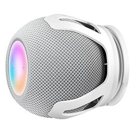 PlusAcc HomePod mini壁掛けホルダー - ホームポッドミニ 用 壁掛けホルダー スタンド カバースピーカー スタンド マウント 保護ホルダー ホームポッドミニ用ウォールマウント 省スペースケーブル収納管理 (ホワイト)
