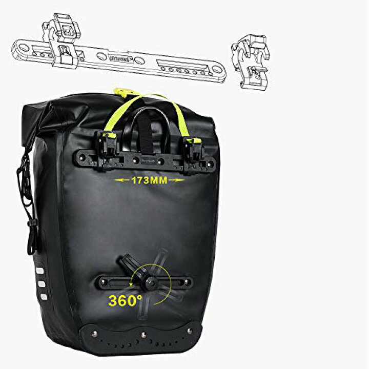 楽天市場】Rhinowalk 自転車 パニアバッグ リアバッグ サイドバッグ 