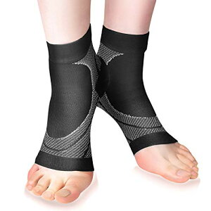 Muiles 足首サポーター 足底 足裏 土踏まず アーチサポーター スポーツ 登山 立ち仕事 男女兼用 2枚入り(黒+グレー M)