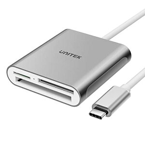 Unitek USB C }`J[h[_[ 3Xbg SDETF/microSDERpNgtbV/CFJ[h[_[ USB CfoCXp 3 ̃J[h𓯎ɓǂݎ USB3.0 J[h A~ 3in1Ot