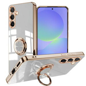 LuFiYa Samsung Galaxy A36 5G SC-54F �p �P�[�X �����O�t�� �J�o�[ TPU�f�� �X�^���h�@ �M�����N�V�[ A36 �X�}�z�P�[�X �y�� �ϏՌ� ���� �C�菝�h�~ �����h�~ �ԍڃz���_�[ 360°��] �P�[�X �T���X���M��