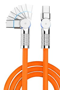 BIZ 先端曲がるSwing cable Type C PD対応 超急速充電 断線防止 2m/1m 絡まない シリコン素材 結束バンド付き スイング ケーブル USB-C各種対応 可変 L字 両端が曲がる iPhone Android Xperia Galaxy MacBook pro Wind