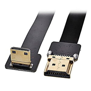 JSER 90�x������FPV Mini HDMI�I�X��HDMI�I�X FPC �t���b�g�P�[�u�� 50cm �}���`�R�v�^�[��B�p