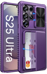 Vihibii Galaxy S25 Ultra �P�[�X �w�� �J�[�h���[ (4��) [RFID�u���b�L���O] �J���������Y�ی� �ČRMIL�K�i�擾 �J�o�[ �ϏՌ� ����~�� �蒠�^ �M�����N�V�[ S25 �E���g�� �X�}�z�P�[�X �i�A�C���X�p�[